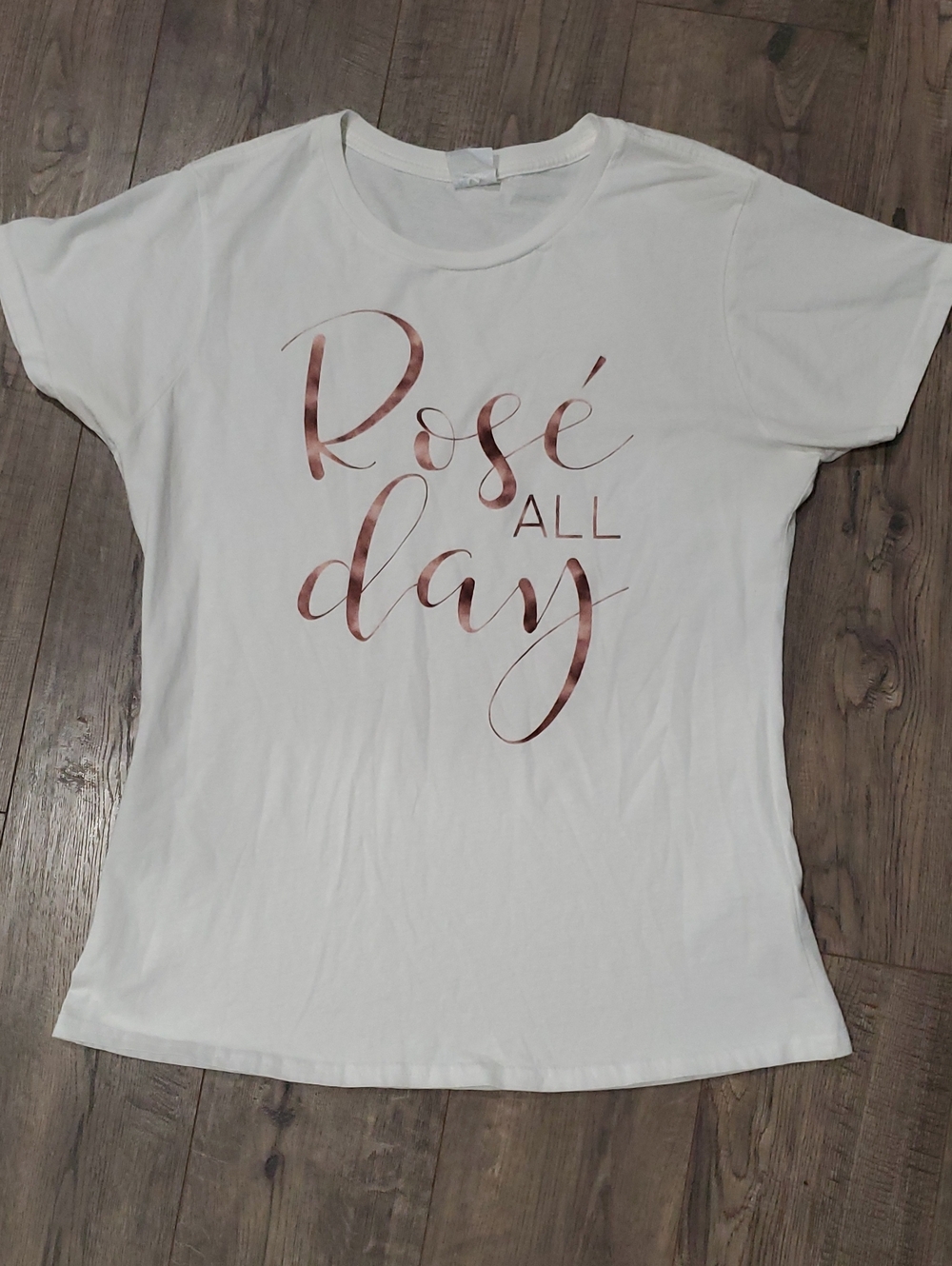 White "Rosé All Day" Short Sleeve Tee